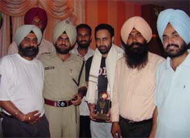 Former captain of the Indian hockey team and Olympian Harpreet Singh at a felicitation function
