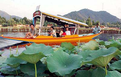 Korean tourists enjoy Shikara ride at Dal Lake