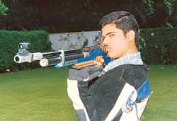 Arjun Pratap Atma Ram aims for the bulls eye.