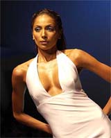 A model displays a Wendell Rodrick creation on the concluding day of Lakme India Fashion Week