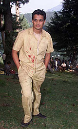 Actor Jimmy Shergil poses on the sets of the film Agni Pankh 