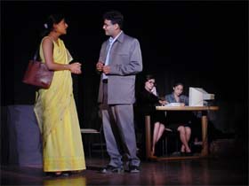 Artistes of Srishti Centre for Art perform Saanp Seedhi in Ludhiana