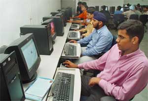 Students at work