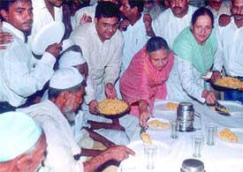 Chief Minister Sheila Dikshit at a reception held in her honour