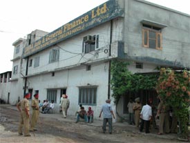 A building in the local Transport Nagar where an office of Patiala Carriers is housed. The office was raided by sales tax officials 
