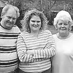 First test tube baby Louise Brown (centre)
