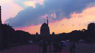 Rain clouds over Raisina Hill