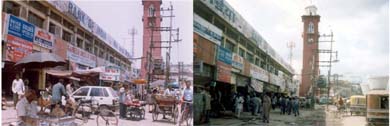 A view of the lottery market near Clock Tower