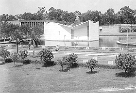 A view of Gandhi Bhavan, Panjab University, Chandigarh
