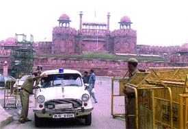 The area around the Red Fort is being sanitised in preparation for the Independence Day