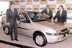 Ford India management staffs at the launch of the new 'Ikon Flair' car