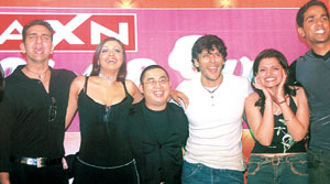 Milind Soman and others at the AXN Hot N Wild Contest audition in the Capital on Tuesday.