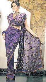 A model in Pitambaris new line of sari.