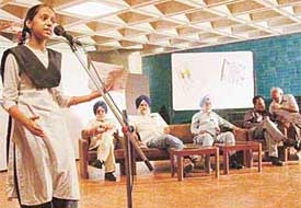 Poets of the region are all ears to Harveen, a student of Shivalik Public School, Sector 41