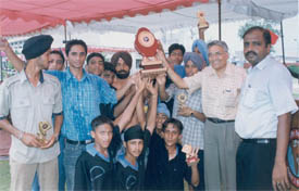 Winners of the Ludhiana Sahodya School Complex Kho-Kho Tournament