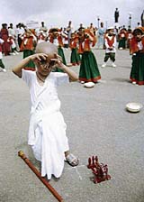 Students of Regal Public School rehearse for the Independence Day celebrations