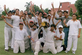 The BCM Arya Model Senior Secondary School team that won the Inter-school Cricket Tournament 