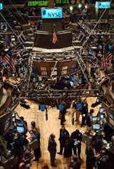 Traders at the New York Stock Exchange are back at work using emergency power