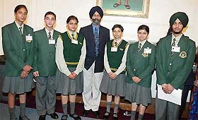 Indian students from the Sahibzada Ajit Singh Academy of Punjab