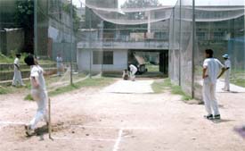 Players during trials to select the Ludhiana team for the Katoch Shield Tournament 