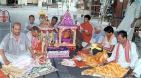 Inmates of Kusht Ashram prepare for Janmashtmi celebrations