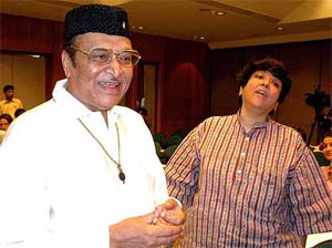 Eminent singer/composer Bhupen Hazarika and film director Kalpana Lajmi