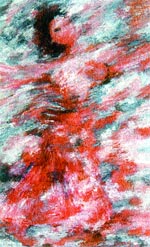 Komala Varadans paintings are notable for the treatment of colour and brush-stroke in consonance with different dance forms