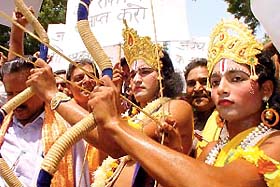 A protest organised by the Vishwa Hindu Mahasangh against illegal Bangladeshi settlers in the Capital