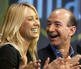 Tennis player Anna Kournikova and Amazon.com CEO Jeff Bezos