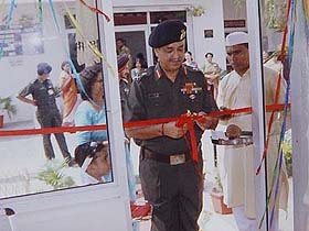 Lt. Gen. B. S. Thakur inaugurates the new block at Kharga Nursery School 