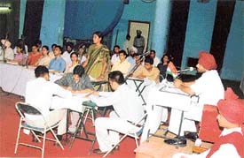 Parliament in session at the Pal Auditorium of Punjab Agricultural University