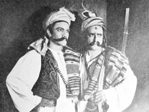 Prem Nath and Prithviraj Kapoor in Pathan