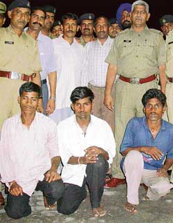 Three persons who were arrested in Chandigarh on Saturday for kidnapping a youth of West Bengal for ransom