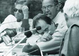 Shashi Deshpande (extreme left) at a literary seminar