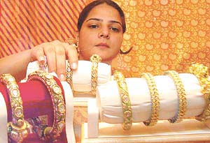 One of the stalls at the bride and groom exhibition in the Capital