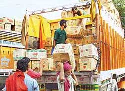 The Sector 26 grain market has been flooded with apples from Himachal Pradesh.