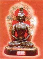 A Buddha statue at the officers’ mess of the Jat Resimental Centre.