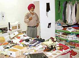 Burglars struck at the house of Col B. S. Chahal in Sector-70, SAS Nagar on Monday