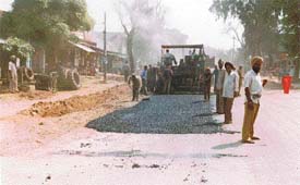 Work on the Raikot-Mullanpur road in full swing in the wake of the Presidents visit
