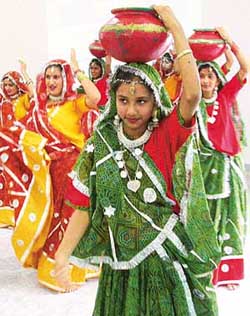 Students of DAV School, Sector 8, Panchkula, perform during the Teachers Day celebration