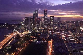 A file photo of Singapore's financial district