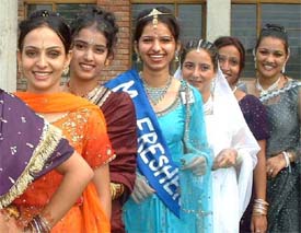 Ms Simran is all smiles after being selected Ms Fresher at a contest organised at Satguru Ram Singh Polytechnic