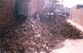 A street in New Maya Nagar has virtually been a no through road for the past almost two years