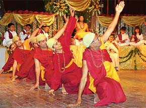 A lama wedding being enacted at Teachers Day celebrations 