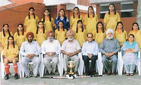 The Nankana Sahib Public School team, Kila Raipur, which won the inter-zonal hockey tournament 
