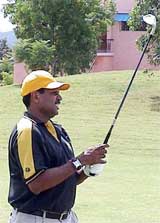 Former cricketer Kapil Dev at the Mc Dowell's  Signature Celebrity Golf tournament in Bangalore