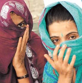 Sex workers under the banner of Shakti Vahini sitting on dharna at Jantar Mantar in the Capital on Monday.