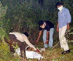 The site where Saurabh's body was found in Ambala