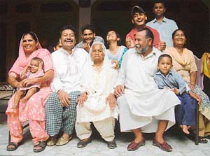 The maestros with their family in their ancestral village, Guru ki Wadali, in Amritsar