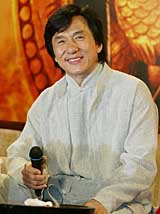 Movie star Jackie Chan attends the premiere of his latest movie The Medallion